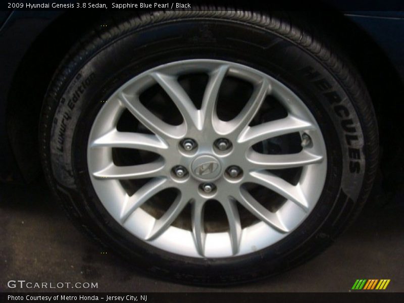 Sapphire Blue Pearl / Black 2009 Hyundai Genesis 3.8 Sedan