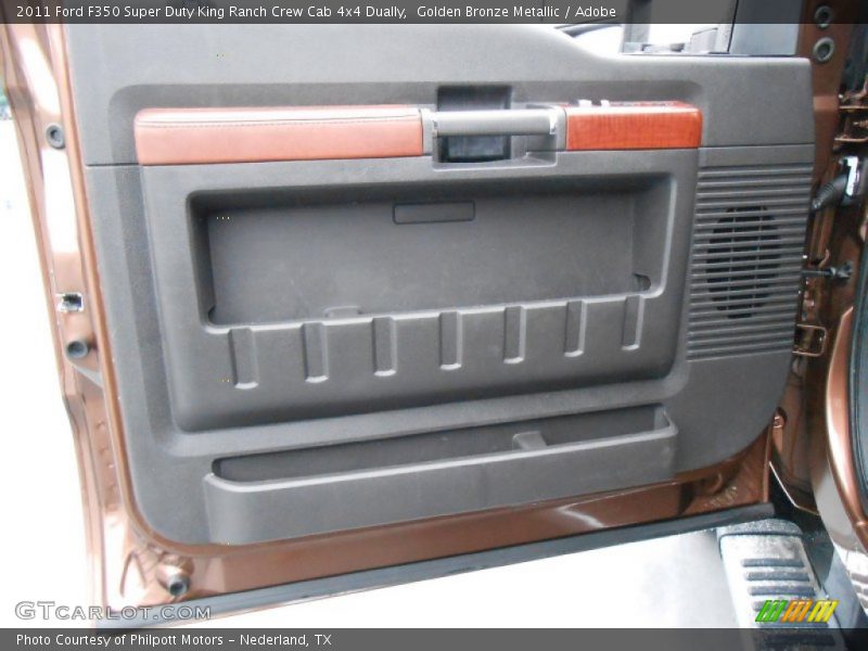 Golden Bronze Metallic / Adobe 2011 Ford F350 Super Duty King Ranch Crew Cab 4x4 Dually