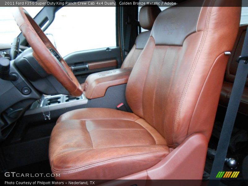 Golden Bronze Metallic / Adobe 2011 Ford F350 Super Duty King Ranch Crew Cab 4x4 Dually
