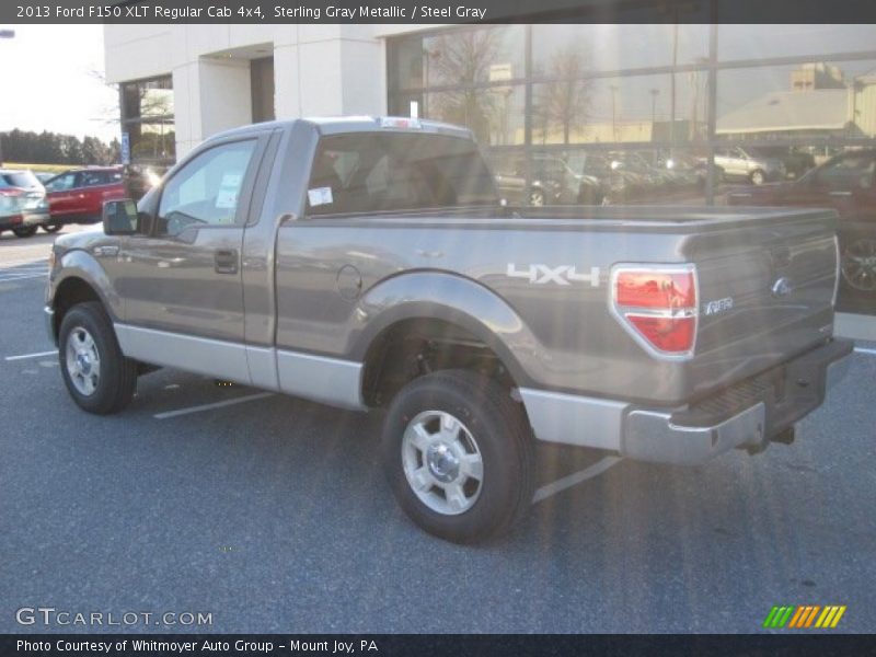 Sterling Gray Metallic / Steel Gray 2013 Ford F150 XLT Regular Cab 4x4