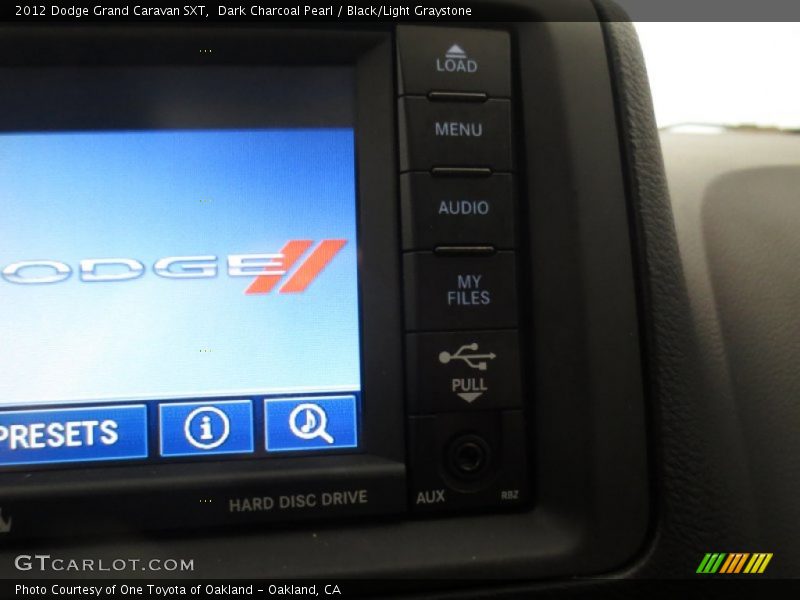 Dark Charcoal Pearl / Black/Light Graystone 2012 Dodge Grand Caravan SXT