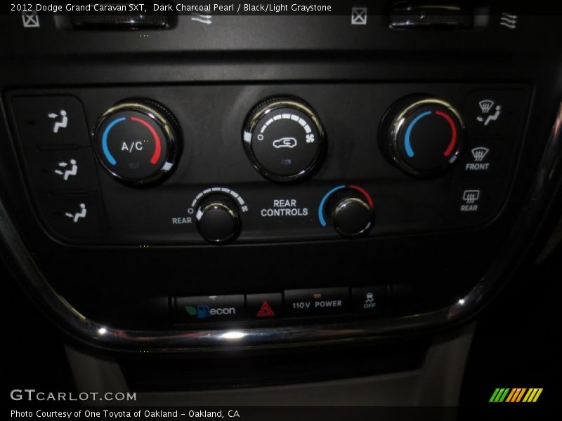 Dark Charcoal Pearl / Black/Light Graystone 2012 Dodge Grand Caravan SXT