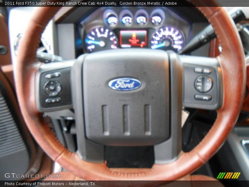 Golden Bronze Metallic / Adobe 2011 Ford F350 Super Duty King Ranch Crew Cab 4x4 Dually