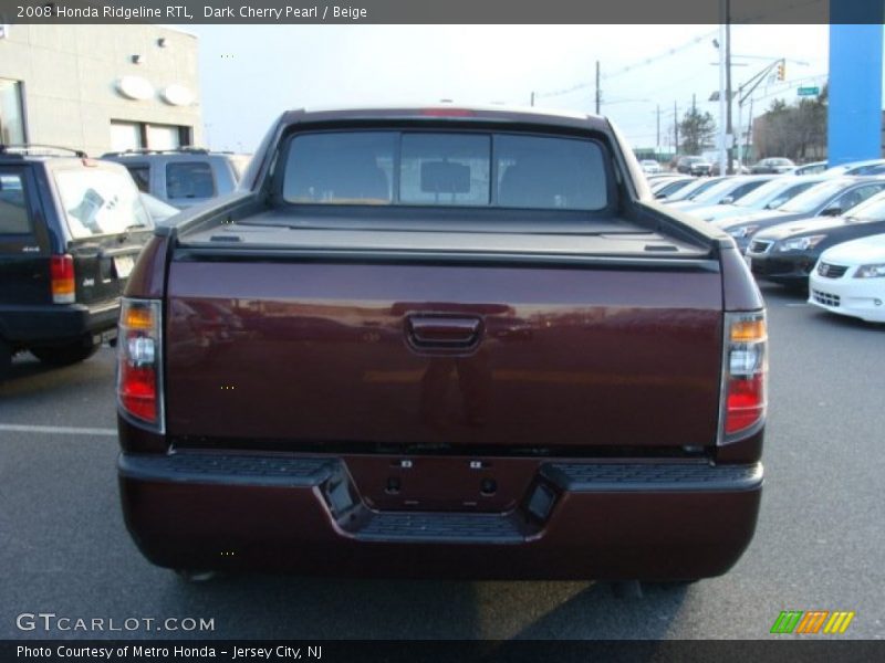 Dark Cherry Pearl / Beige 2008 Honda Ridgeline RTL