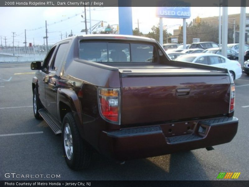 Dark Cherry Pearl / Beige 2008 Honda Ridgeline RTL