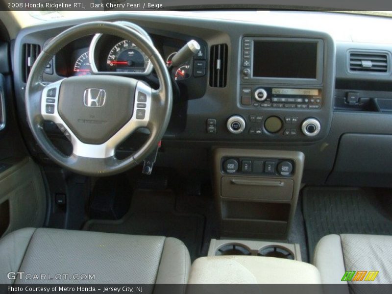 Dark Cherry Pearl / Beige 2008 Honda Ridgeline RTL