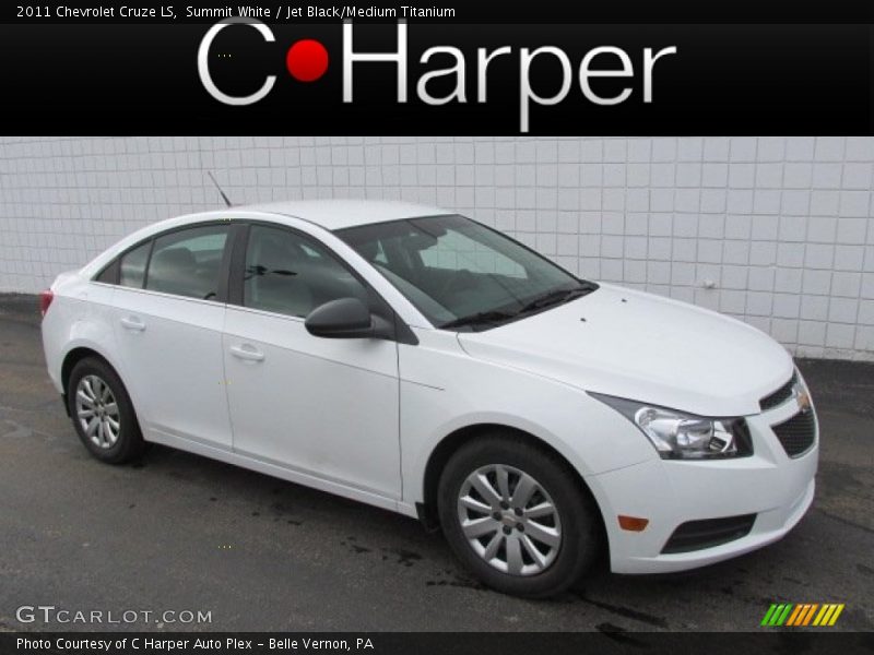 Summit White / Jet Black/Medium Titanium 2011 Chevrolet Cruze LS