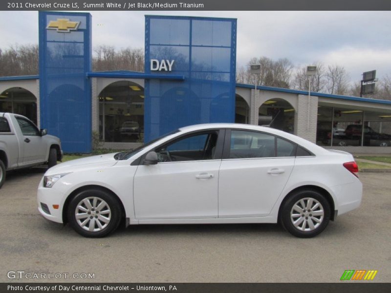 Summit White / Jet Black/Medium Titanium 2011 Chevrolet Cruze LS