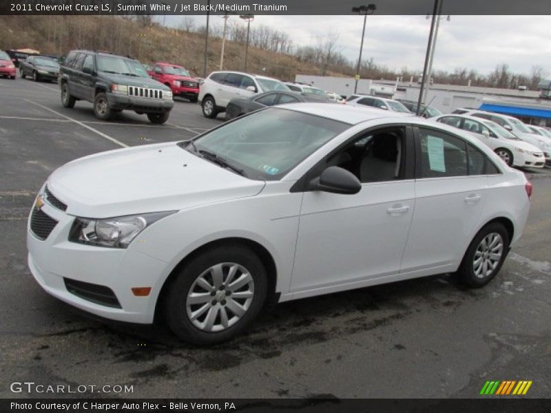 Summit White / Jet Black/Medium Titanium 2011 Chevrolet Cruze LS