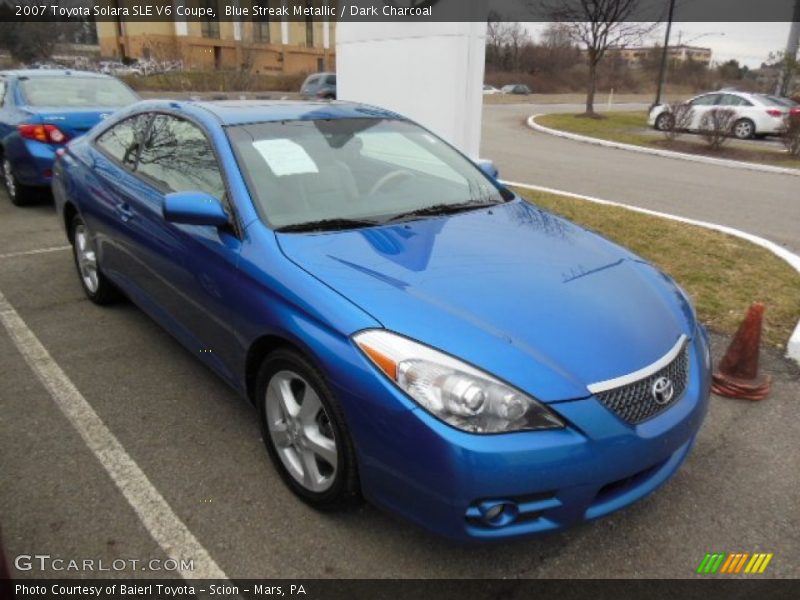 Blue Streak Metallic / Dark Charcoal 2007 Toyota Solara SLE V6 Coupe
