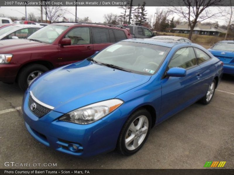 Blue Streak Metallic / Dark Charcoal 2007 Toyota Solara SLE V6 Coupe