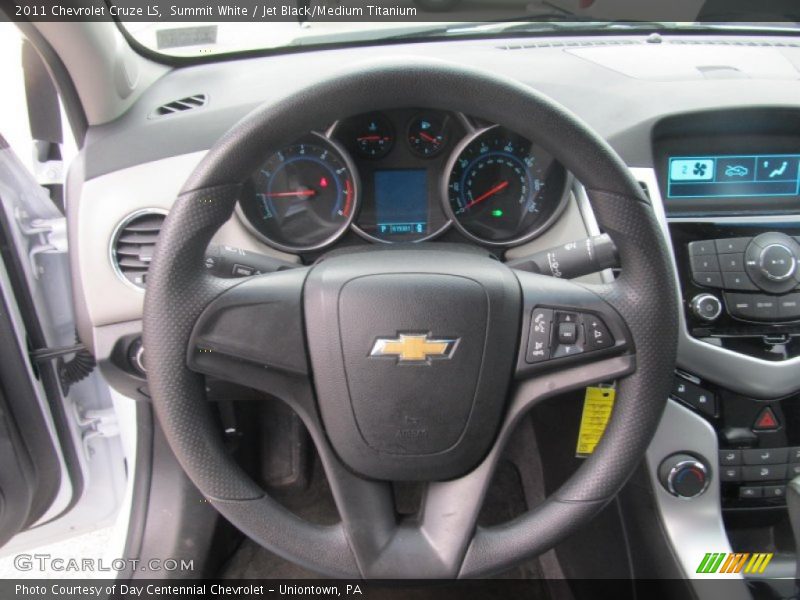 Summit White / Jet Black/Medium Titanium 2011 Chevrolet Cruze LS