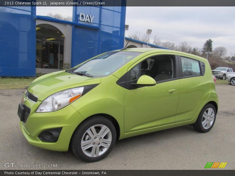 Jalapeno (Green) / Green/Green 2013 Chevrolet Spark LS