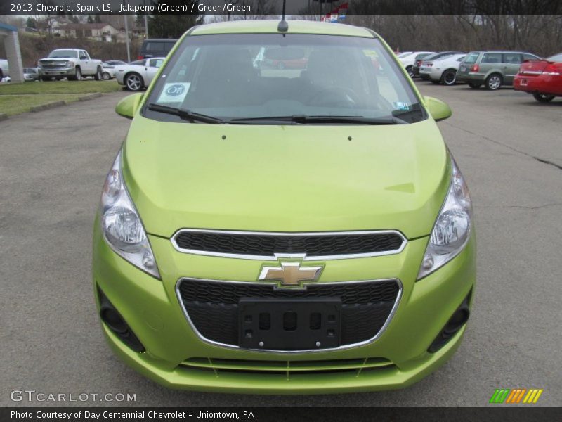 Jalapeno (Green) / Green/Green 2013 Chevrolet Spark LS