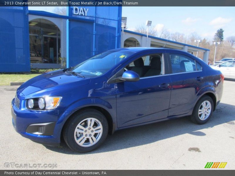 Blue Topaz Metallic / Jet Black/Dark Titanium 2013 Chevrolet Sonic LT Sedan