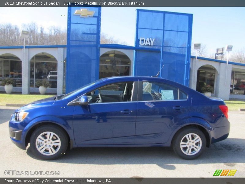 Blue Topaz Metallic / Jet Black/Dark Titanium 2013 Chevrolet Sonic LT Sedan