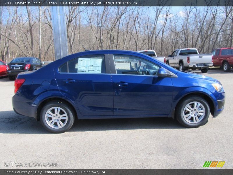 Blue Topaz Metallic / Jet Black/Dark Titanium 2013 Chevrolet Sonic LT Sedan
