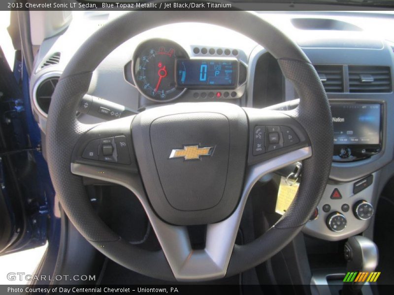 Blue Topaz Metallic / Jet Black/Dark Titanium 2013 Chevrolet Sonic LT Sedan