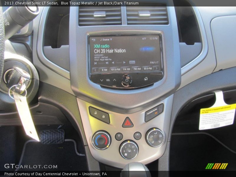 Blue Topaz Metallic / Jet Black/Dark Titanium 2013 Chevrolet Sonic LT Sedan