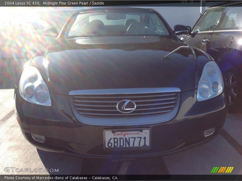 Midnight Pine Green Pearl / Saddle 2004 Lexus SC 430