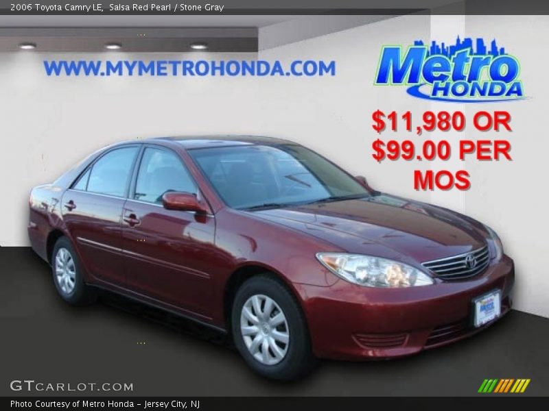 Salsa Red Pearl / Stone Gray 2006 Toyota Camry LE