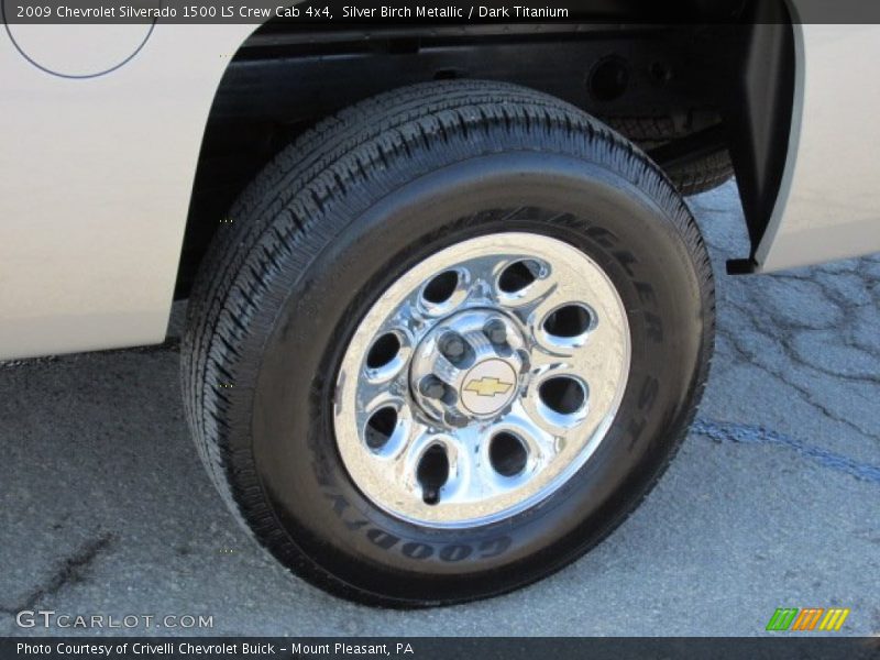 Silver Birch Metallic / Dark Titanium 2009 Chevrolet Silverado 1500 LS Crew Cab 4x4