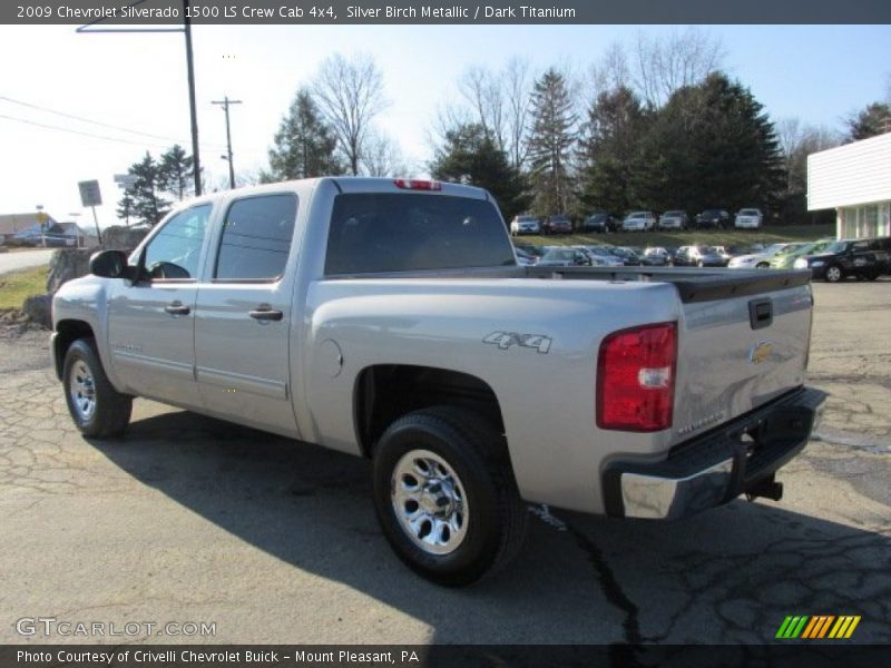 Silver Birch Metallic / Dark Titanium 2009 Chevrolet Silverado 1500 LS Crew Cab 4x4