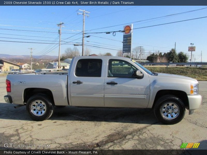 Silver Birch Metallic / Dark Titanium 2009 Chevrolet Silverado 1500 LS Crew Cab 4x4