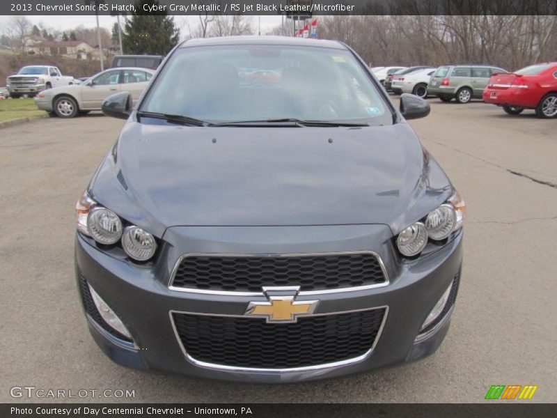 Cyber Gray Metallic / RS Jet Black Leather/Microfiber 2013 Chevrolet Sonic RS Hatch
