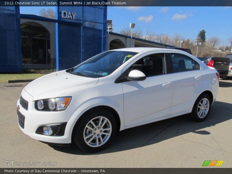 Summit White / Jet Black/Dark Titanium 2013 Chevrolet Sonic LT Sedan