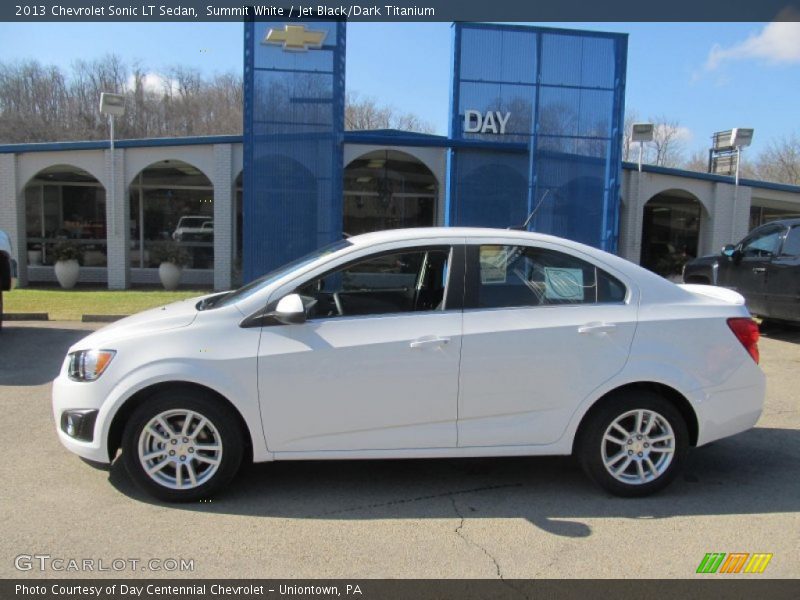 Summit White / Jet Black/Dark Titanium 2013 Chevrolet Sonic LT Sedan