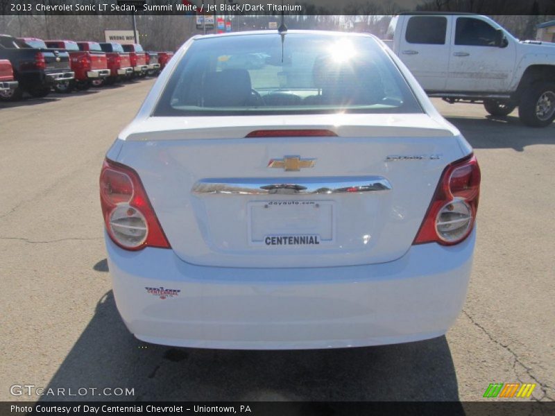Summit White / Jet Black/Dark Titanium 2013 Chevrolet Sonic LT Sedan