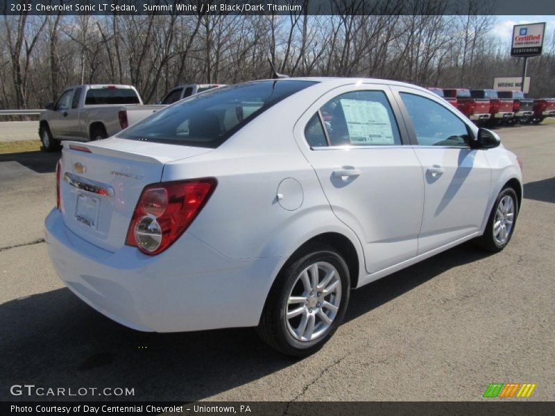 Summit White / Jet Black/Dark Titanium 2013 Chevrolet Sonic LT Sedan