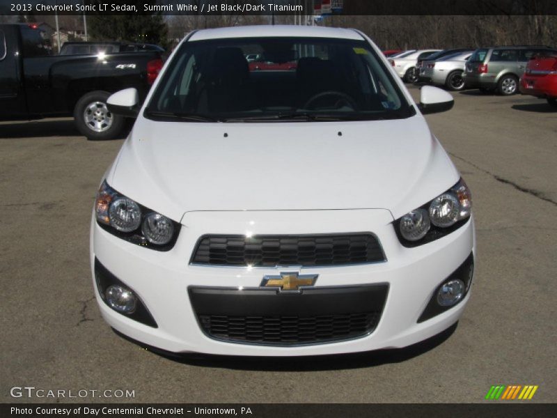 Summit White / Jet Black/Dark Titanium 2013 Chevrolet Sonic LT Sedan