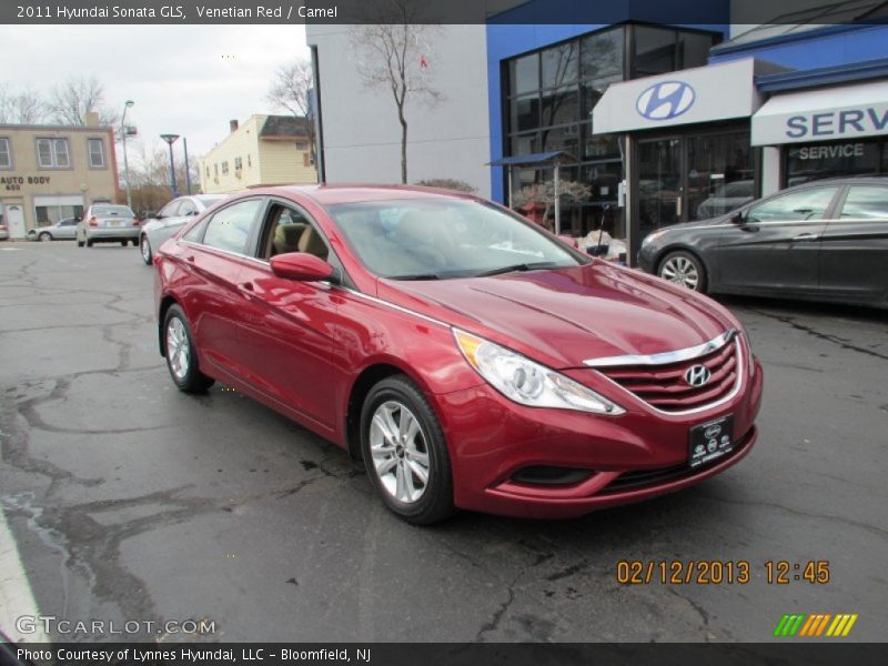 Venetian Red / Camel 2011 Hyundai Sonata GLS