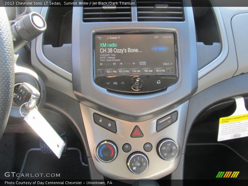 Summit White / Jet Black/Dark Titanium 2013 Chevrolet Sonic LT Sedan