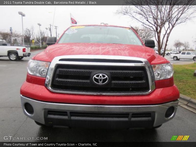 Barcelona Red Metallic / Black 2011 Toyota Tundra Double Cab