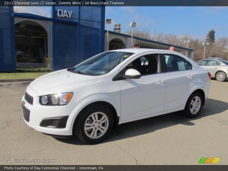 Summit White / Jet Black/Dark Titanium 2013 Chevrolet Sonic LT Sedan