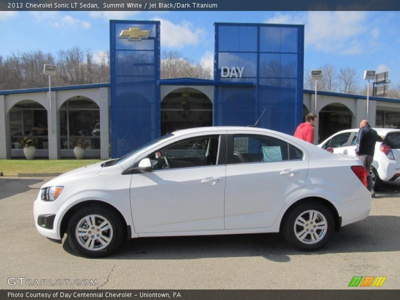 Summit White / Jet Black/Dark Titanium 2013 Chevrolet Sonic LT Sedan
