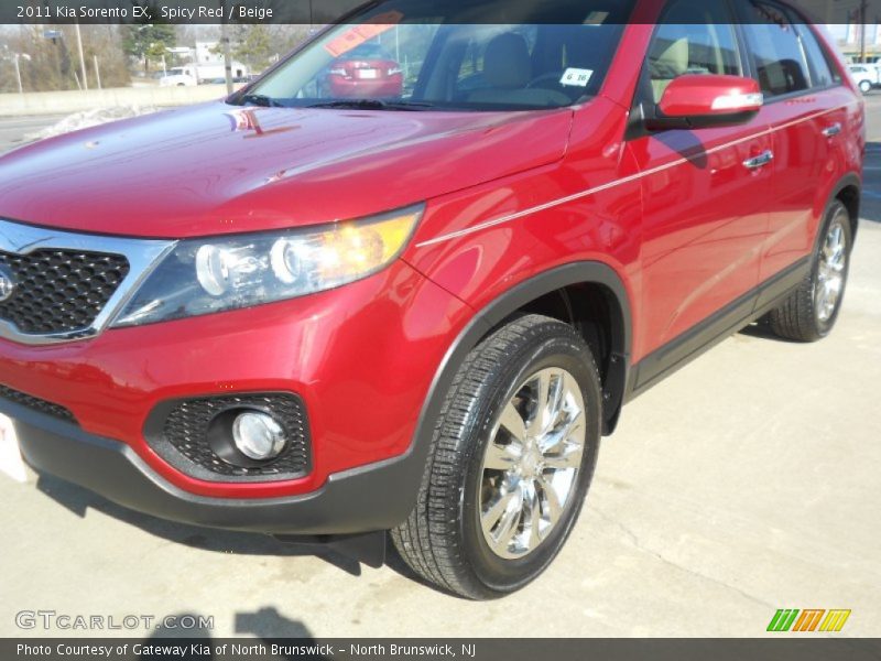 Spicy Red / Beige 2011 Kia Sorento EX