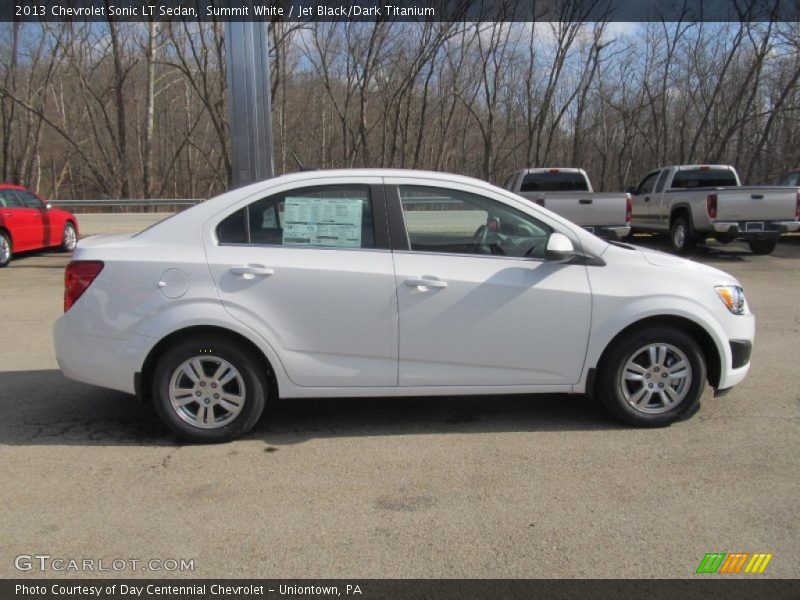 Summit White / Jet Black/Dark Titanium 2013 Chevrolet Sonic LT Sedan