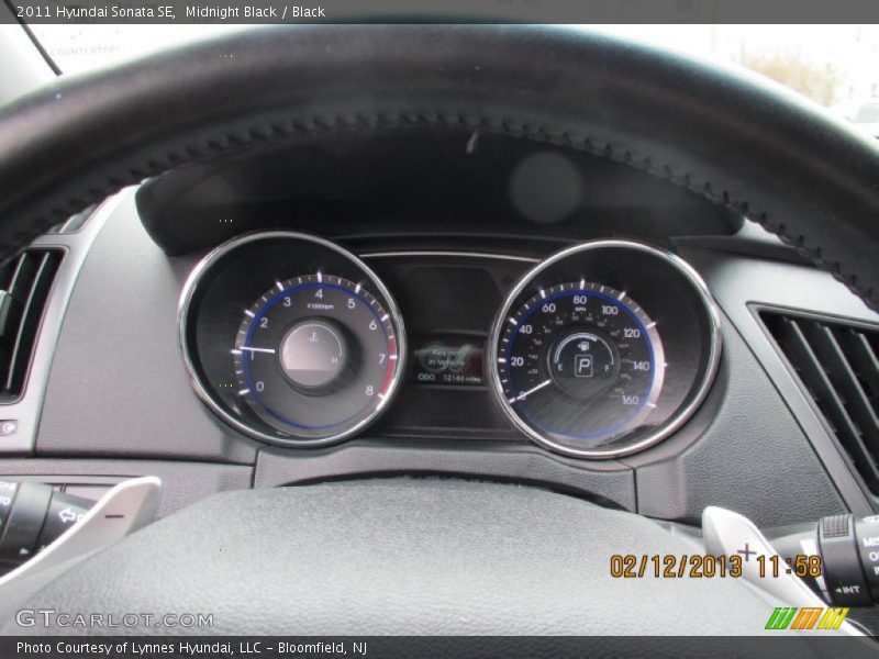 Midnight Black / Black 2011 Hyundai Sonata SE
