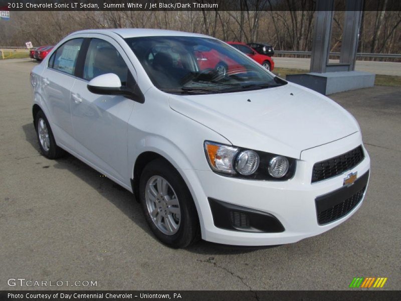 Summit White / Jet Black/Dark Titanium 2013 Chevrolet Sonic LT Sedan
