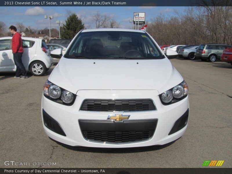 Summit White / Jet Black/Dark Titanium 2013 Chevrolet Sonic LT Sedan