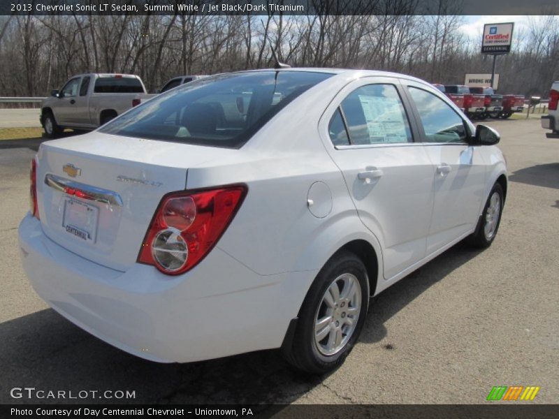 Summit White / Jet Black/Dark Titanium 2013 Chevrolet Sonic LT Sedan