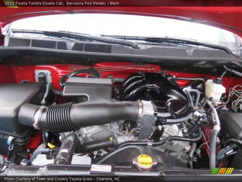 Barcelona Red Metallic / Black 2011 Toyota Tundra Double Cab