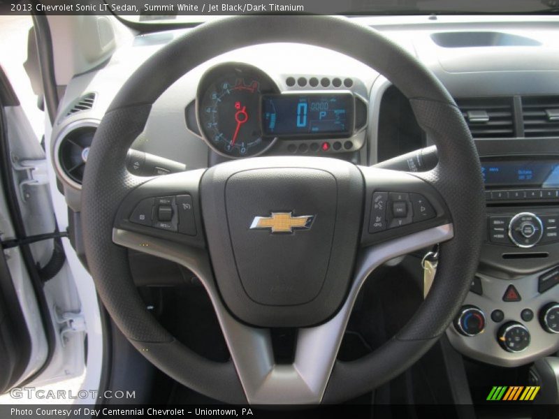 Summit White / Jet Black/Dark Titanium 2013 Chevrolet Sonic LT Sedan
