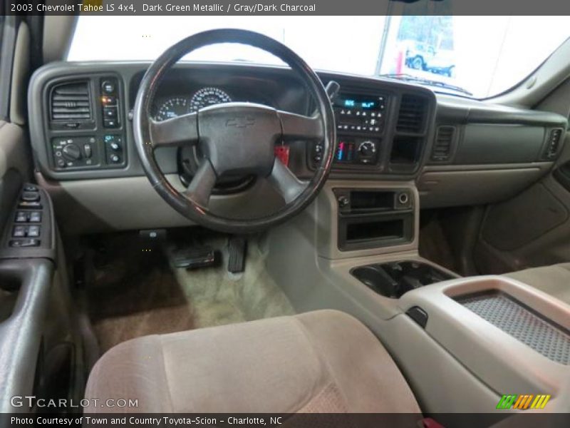 Dark Green Metallic / Gray/Dark Charcoal 2003 Chevrolet Tahoe LS 4x4
