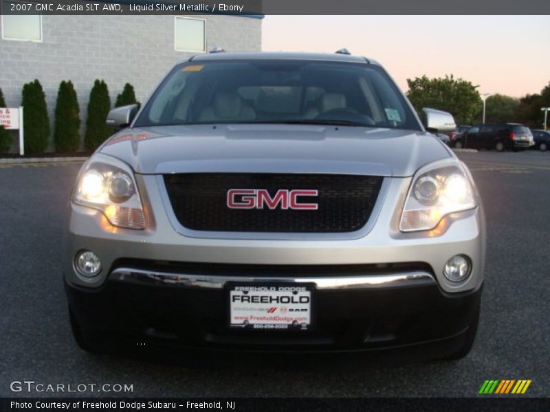 Liquid Silver Metallic / Ebony 2007 GMC Acadia SLT AWD
