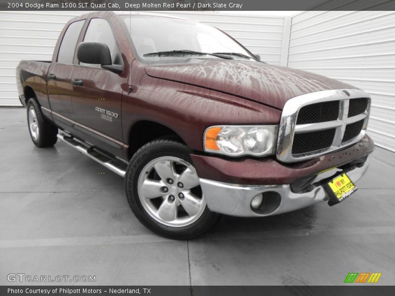 Deep Molten Red Pearl / Dark Slate Gray 2004 Dodge Ram 1500 SLT Quad Cab